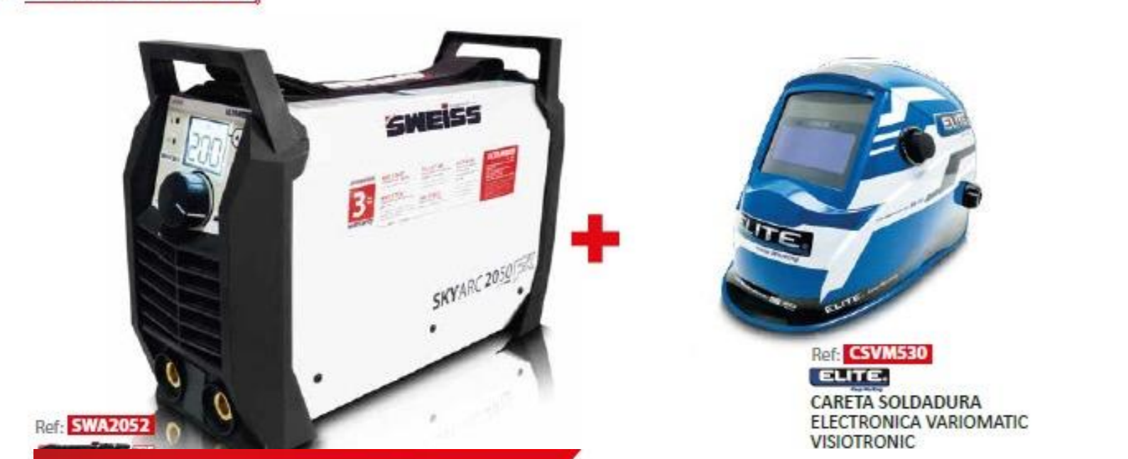 Compra de un equipo Sweiss SkyTig 2030 dc y de regalo careta Elite VarioMatic530 Compra de un equipo Sweiss SkyTig 2030 dc y de regalo careta Elite VarioMatic530