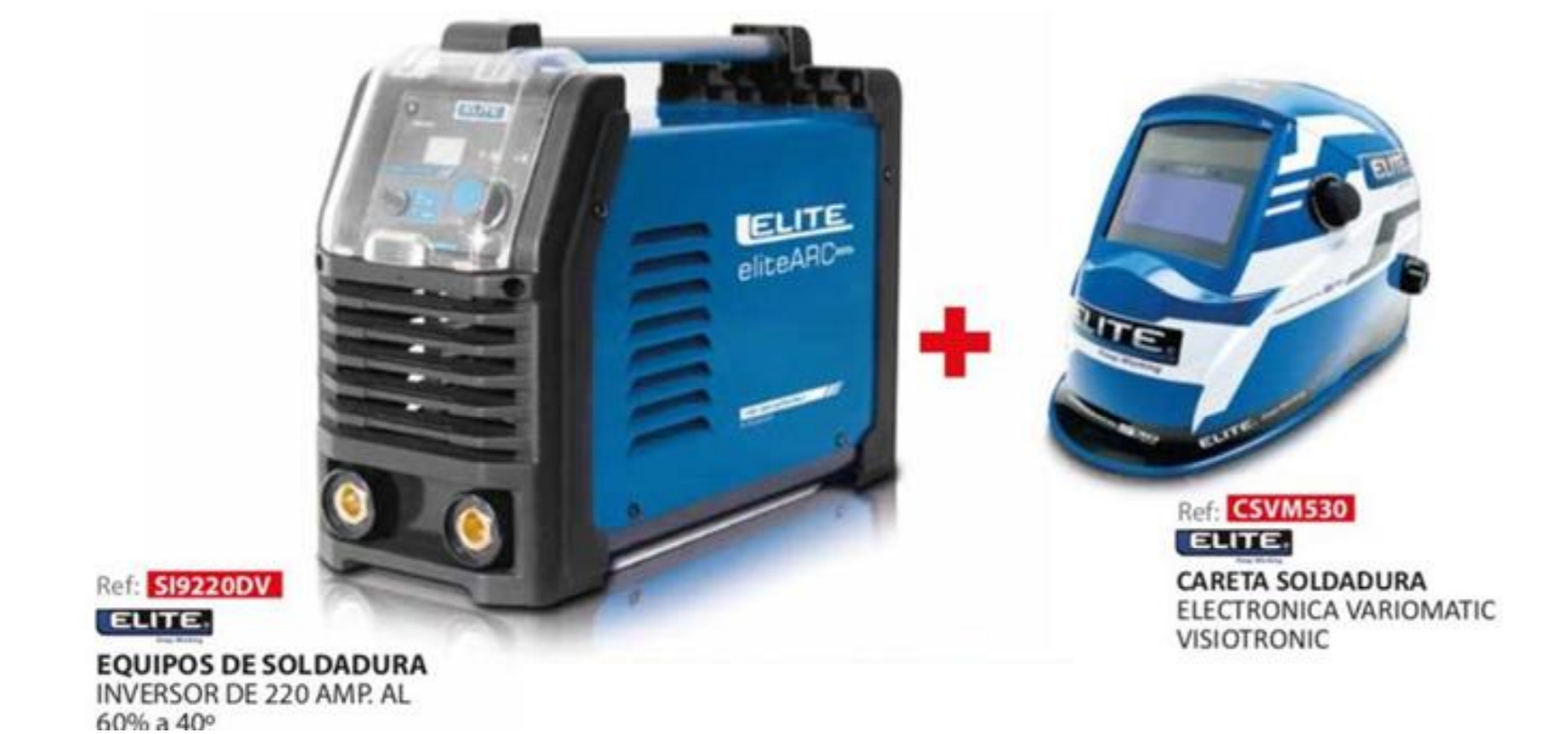 Compra de un equipo Elite Arc 200 s, de regalo careta Elite VarioMatic 530 Compra de un equipo Elite Arc 200 s, de regalo careta Elite VarioMatic 530
